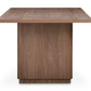 Round Off Small Dining Table Walnut Brown