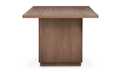 Round Off Small Dining Table Walnut Brown