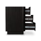 POVERA 3 DRAWER NIGHTSTAND BLACK