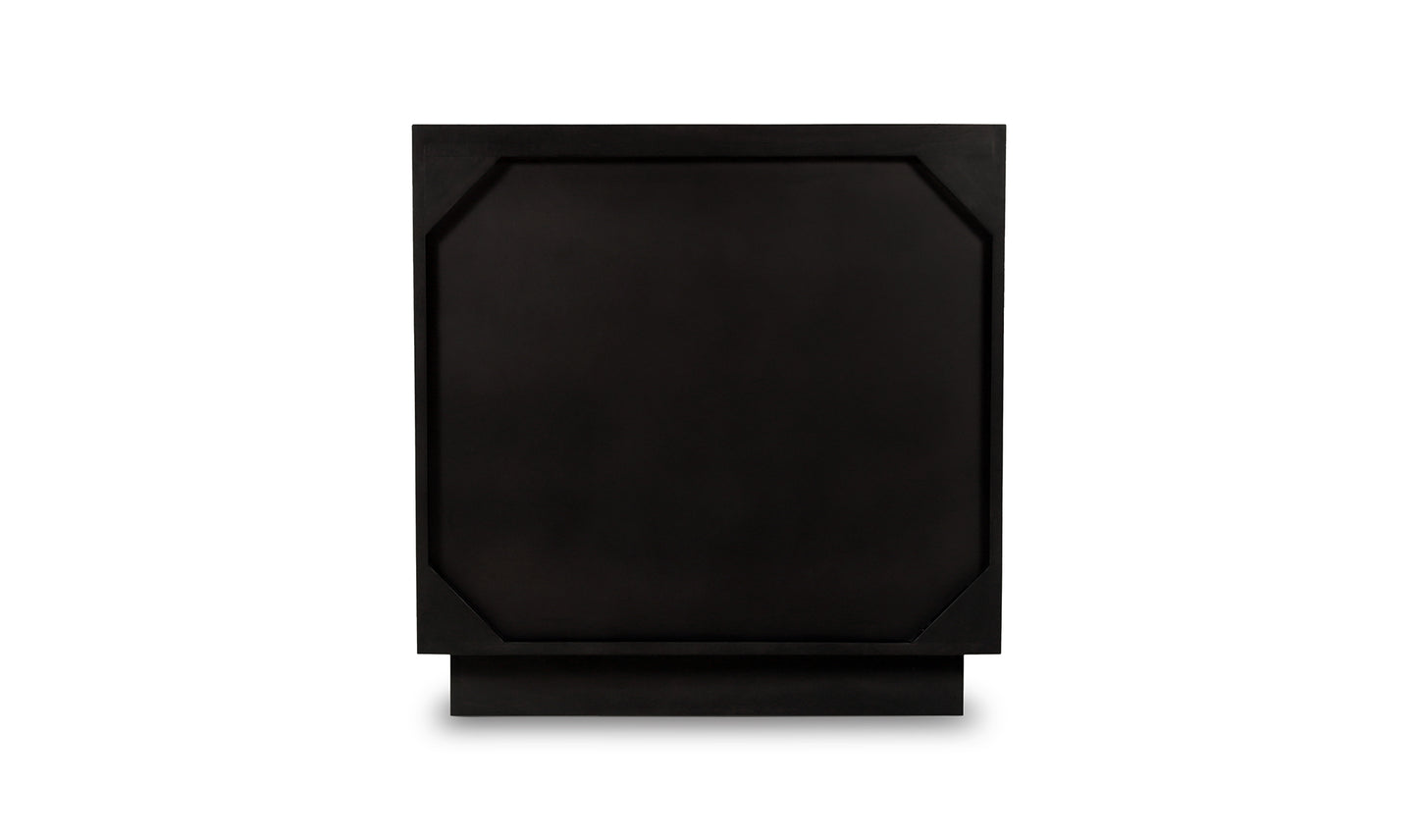 POVERA 3 DRAWER NIGHTSTAND BLACK