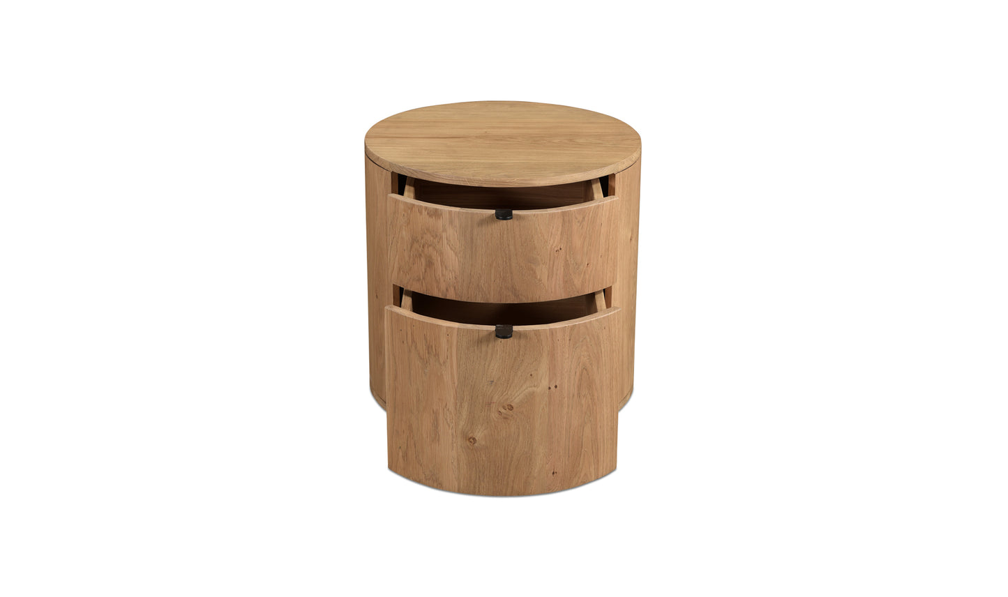 THEO TWO DRAWER NIGHTSTAND NATURAL