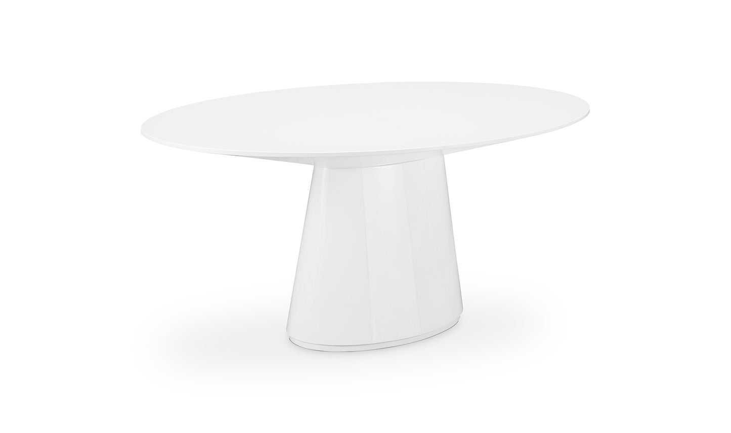 Otago Dining Table Oval White