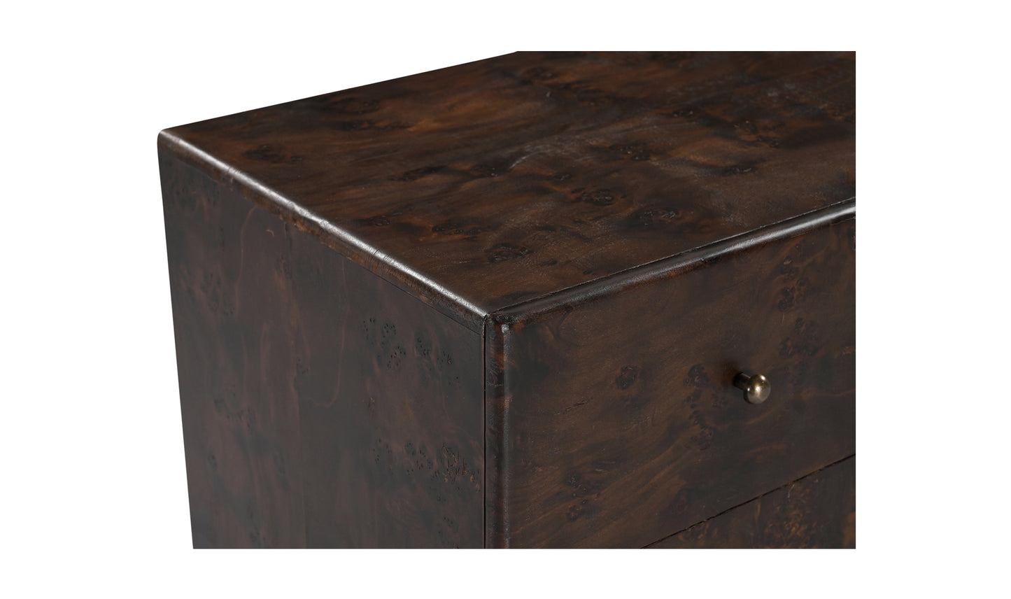 York Brown 3 Drawer Nightstand