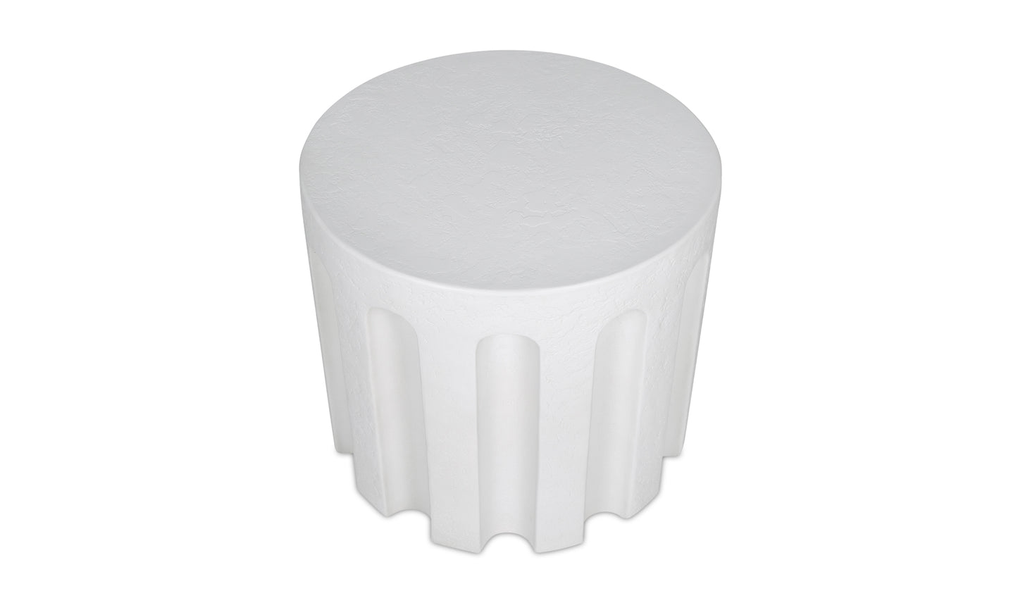 Eris Outdoor Accent Table White