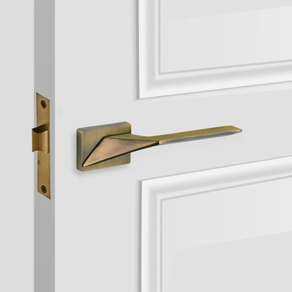 Sleek Gold Lever Handle Passage Handle