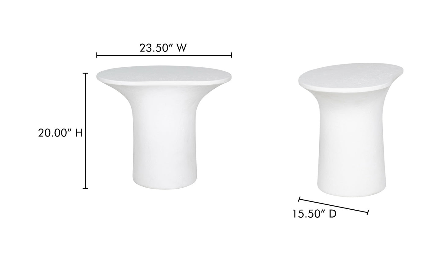 Yumi Outdoor Accent Table White