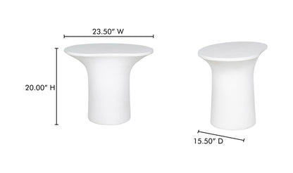 Yumi Outdoor Accent Table White