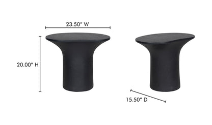 Yumi Outdoor Accent Table Black