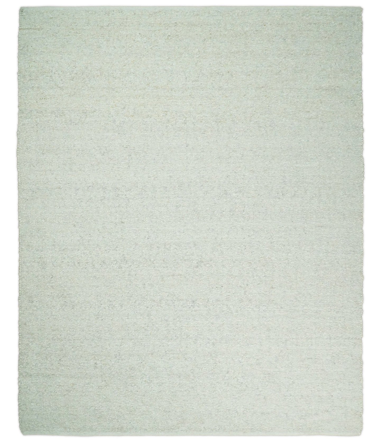 Chunky Soft Flatweave Solid White Handwoven Area Rug