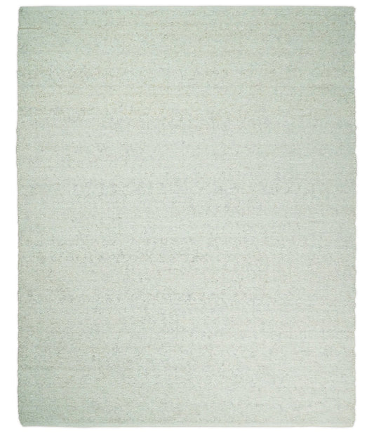 Chunky Soft Flatweave Solid White Handwoven Area Rug