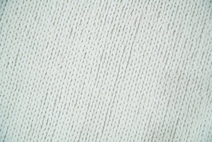 Braided Wool Solid White Felted Chunky Hand Woven Soft Plush Area Rug