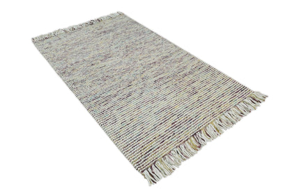 Hand Made Multi Color Woolen Chunky and Soft Area Rug