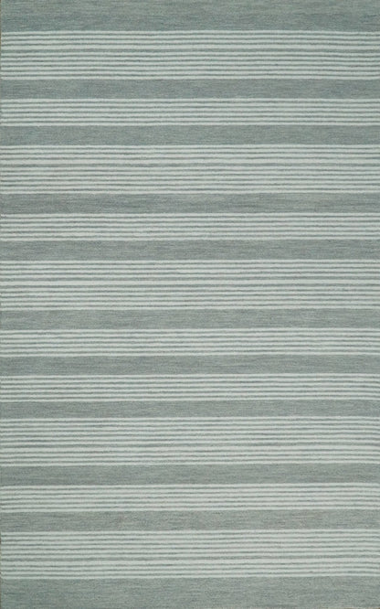 Hand Made Woolen Modern Grey and Ivory Area Rug