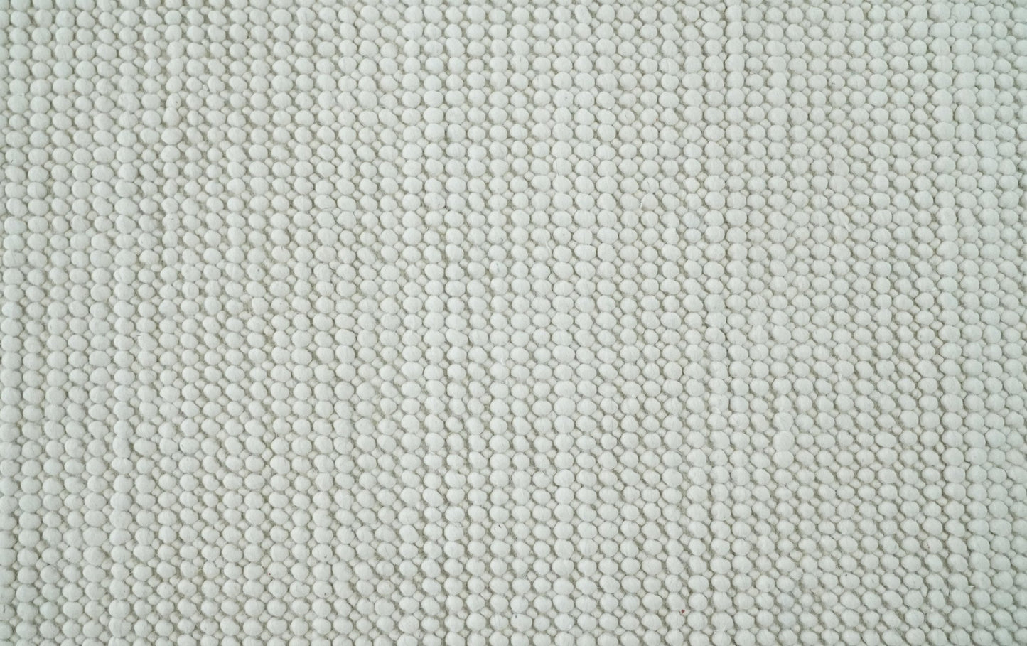 Solid Ivory Chunky Handwoven Wool Area Rug | Layering Rug