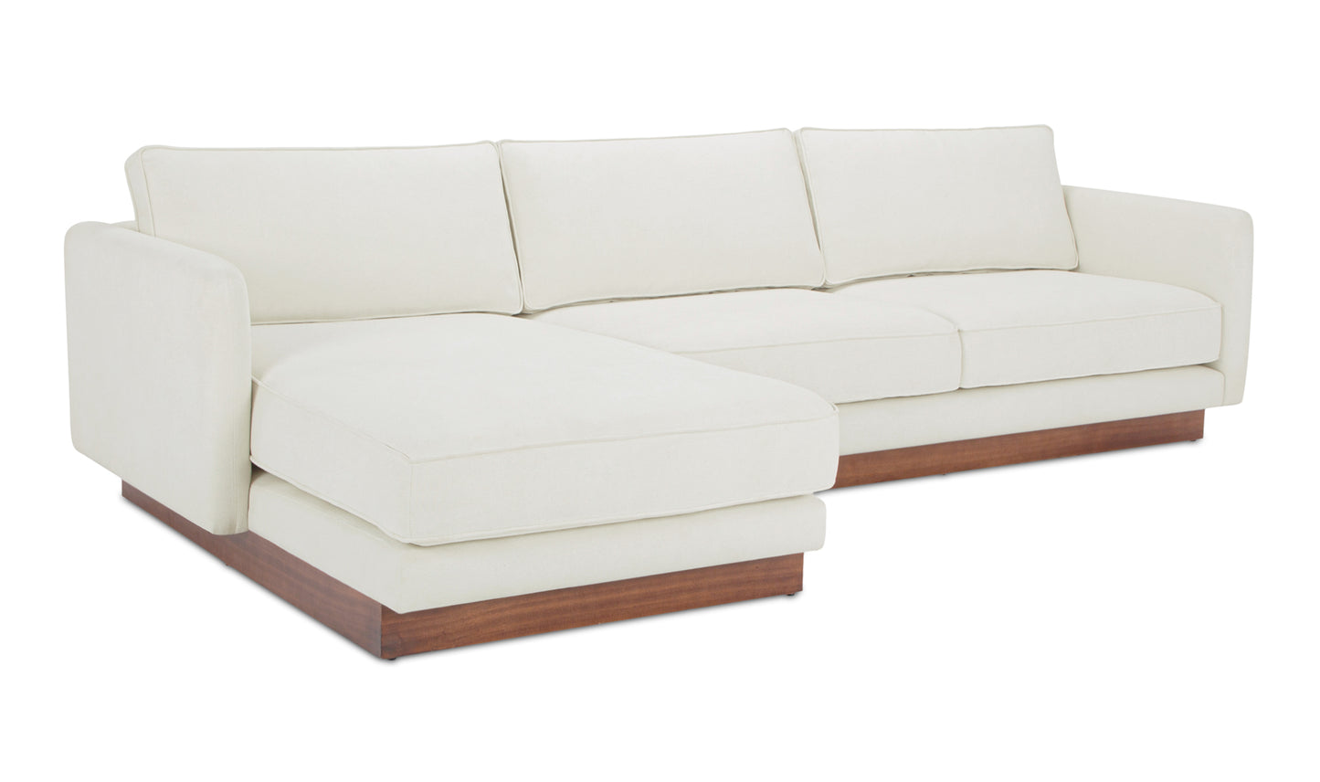 Vernon Left Sectional White