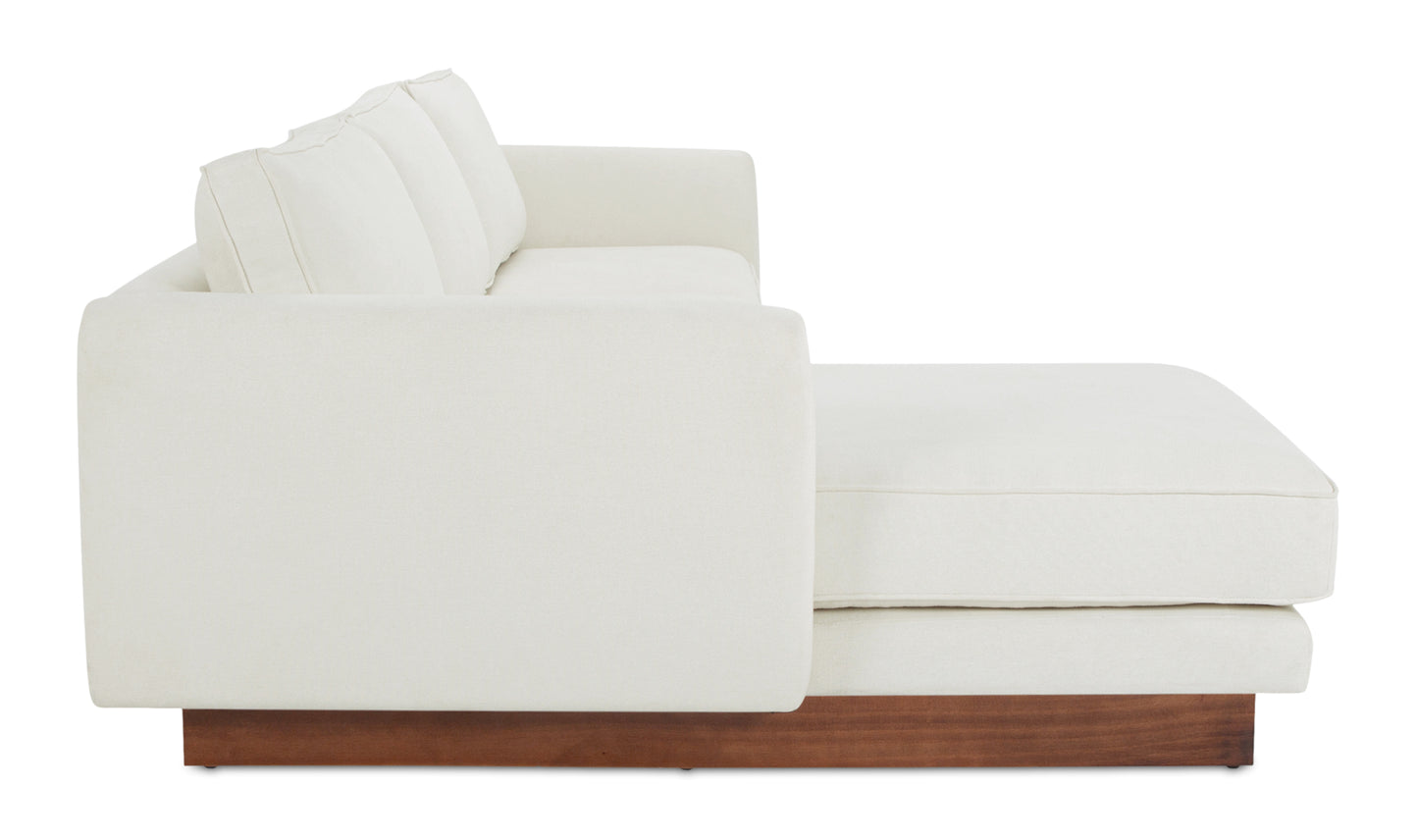 Vernon Left Sectional White