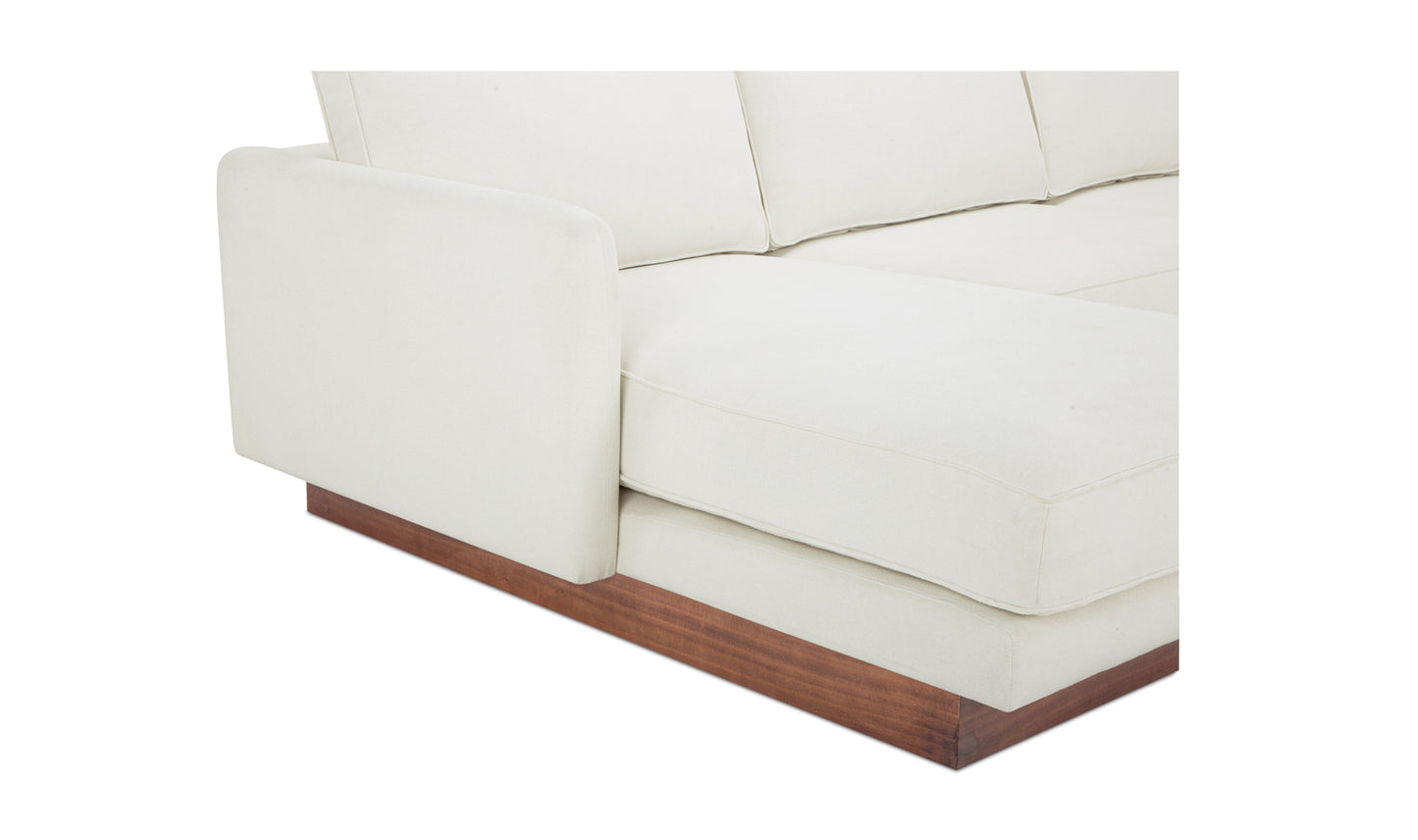 Vernon Left Sectional White