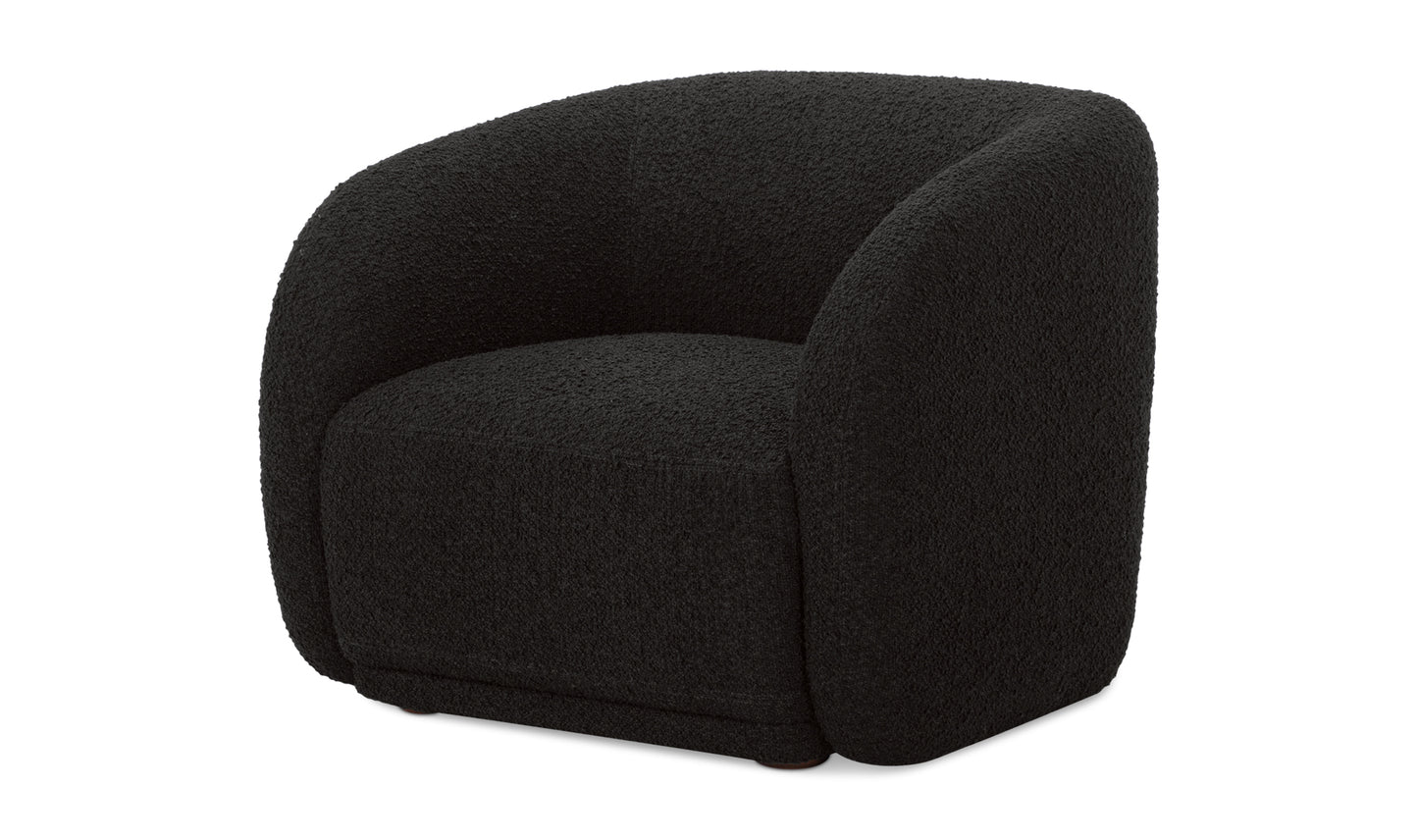 Faye Accent Chair Black Boucle