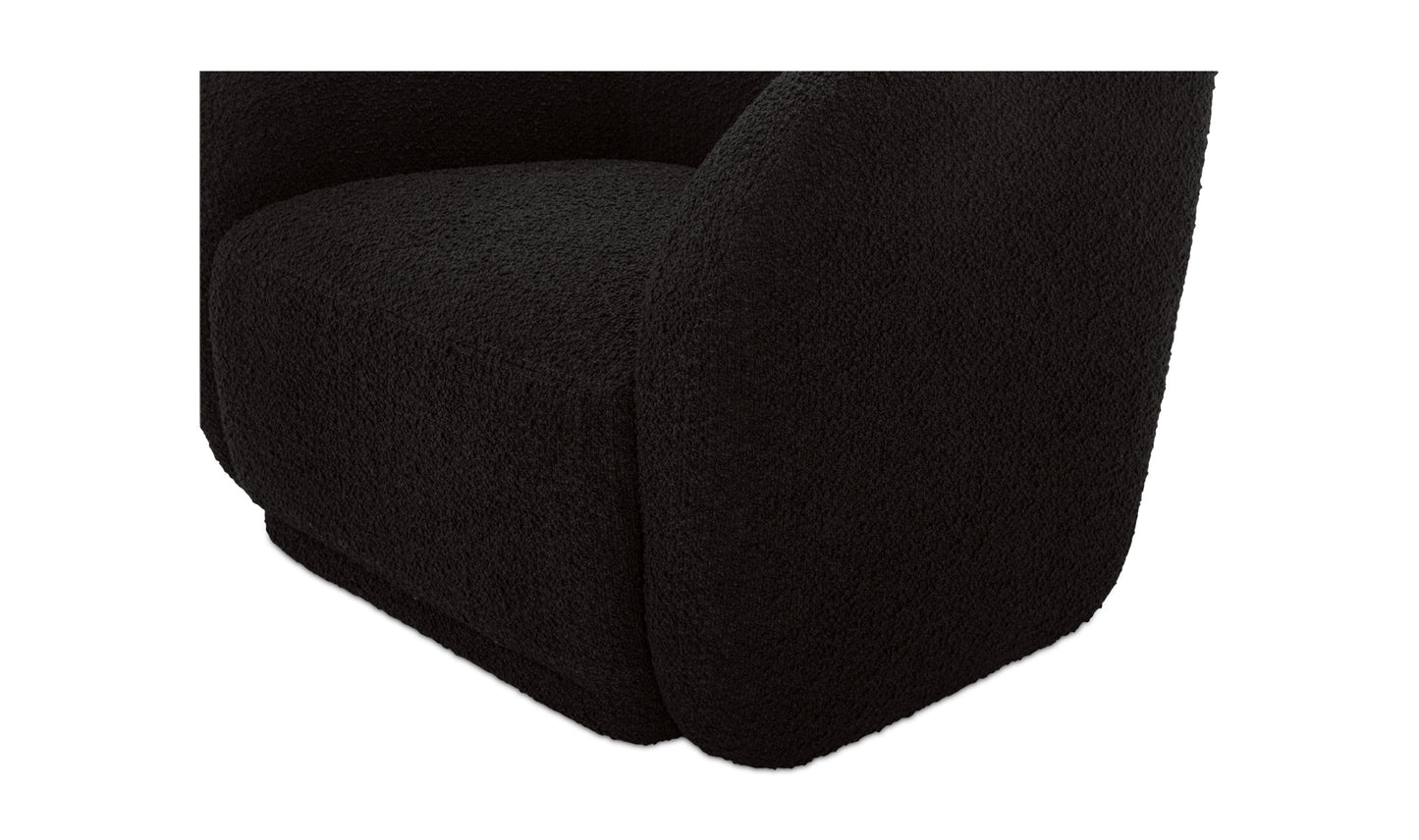 Faye Accent Chair Black Boucle