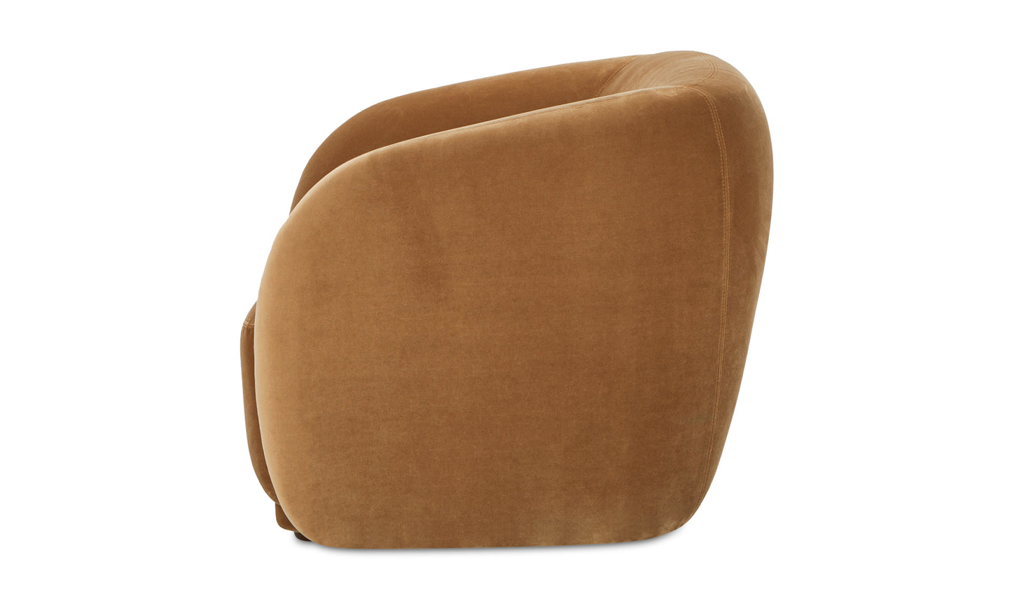 Faye Accent Chair Tan Faux Mohair