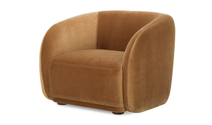 Faye Accent Chair Tan Faux Mohair