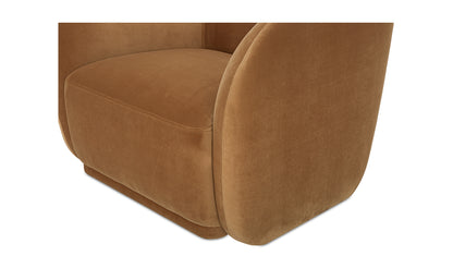 Faye Accent Chair Tan Faux Mohair