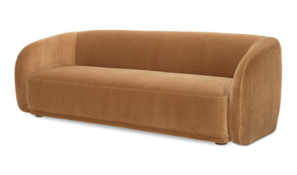 Faye Sofa Tan Faux Mohair