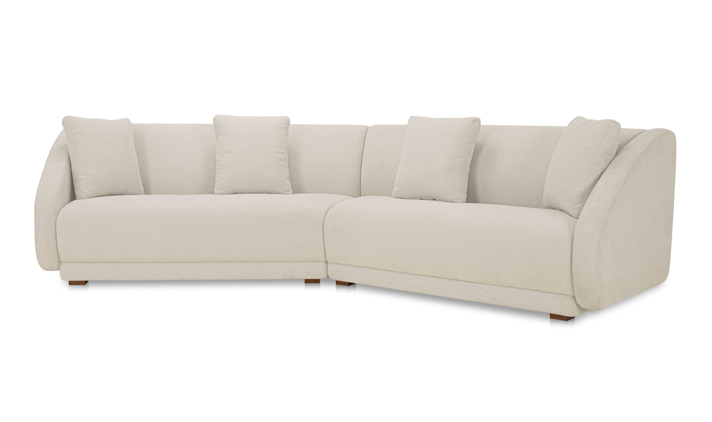 Fraser 2 Piece Modular Sofa White