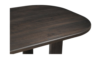 Glenn Oval Dining Table Dark Brown