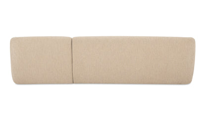 Faye Right Sectional Beige Boucle