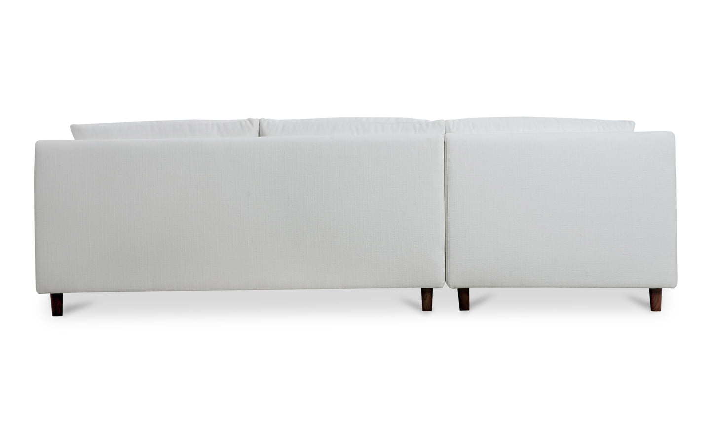 Hutton Left Sectional White