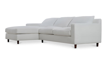 Hutton Left Sectional White