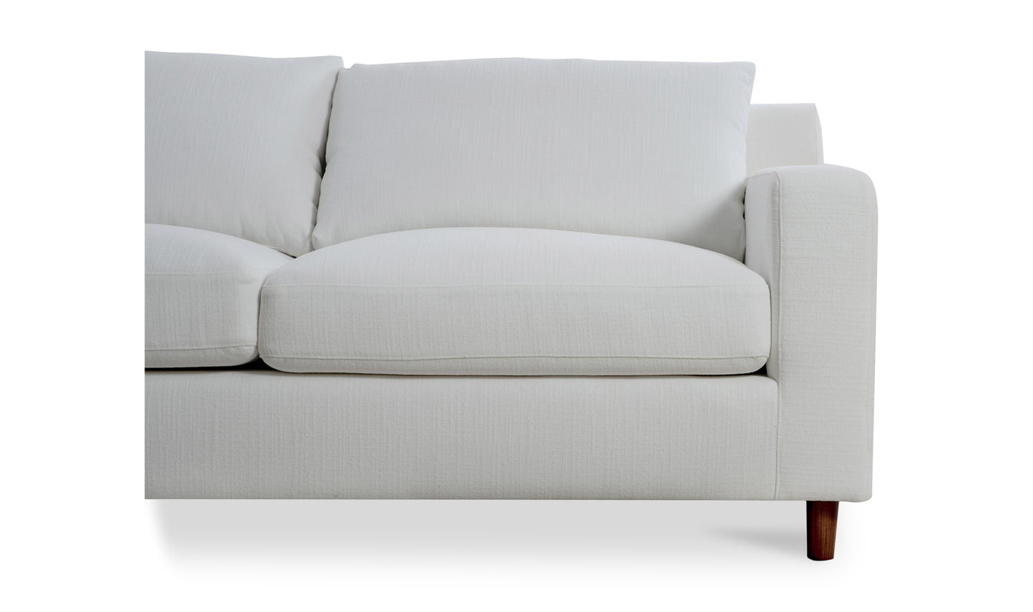 Hutton Left Sectional White