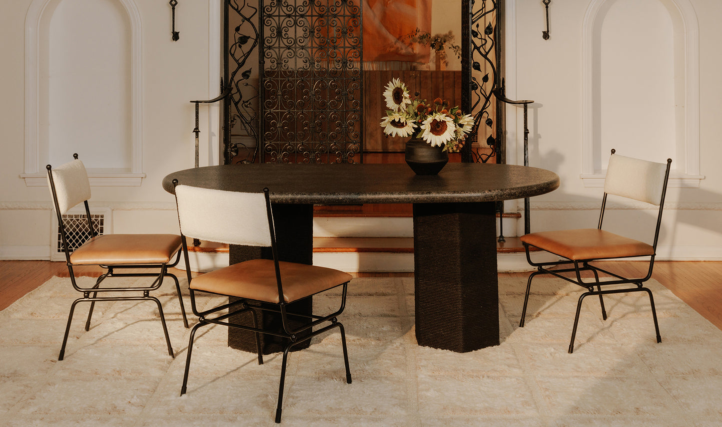 Sartoria Dining Table Black Granite