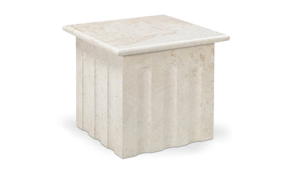 Forum Side Table Cream Marble