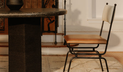 Posta Dining Chair Brown Leather