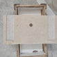 Troia Light Travertine Rustic Rectangular Wall-mount Bathroom Sink (W)16" (L)30" (H)5"