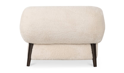 Devlin Lounge Chair Cream Faux Fur