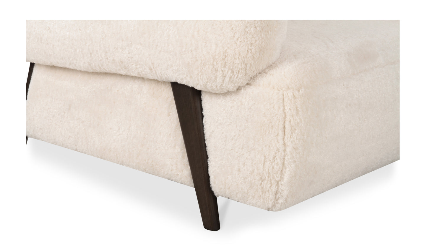 Devlin Lounge Chair Cream Faux Fur