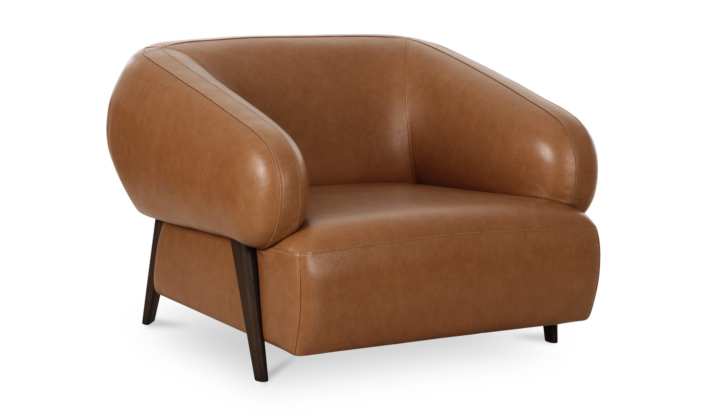 Devlin Lounge Chair Tan Leather