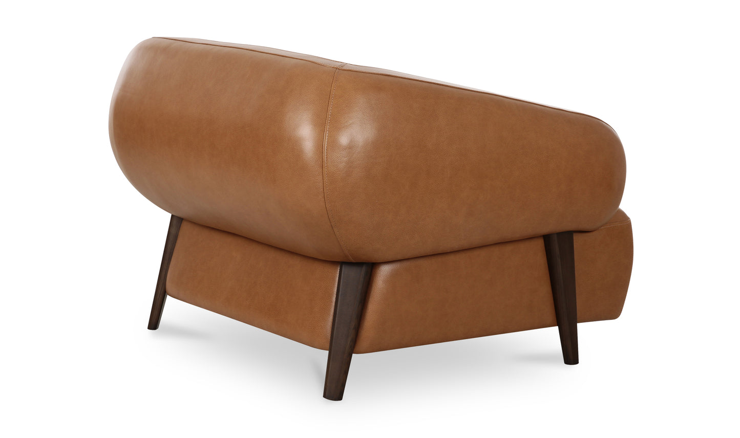 Devlin Lounge Chair Tan Leather