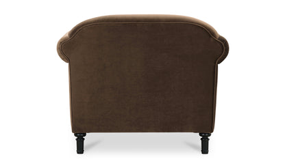 Harmony Accent Chair Dark Brown Faux Mohair