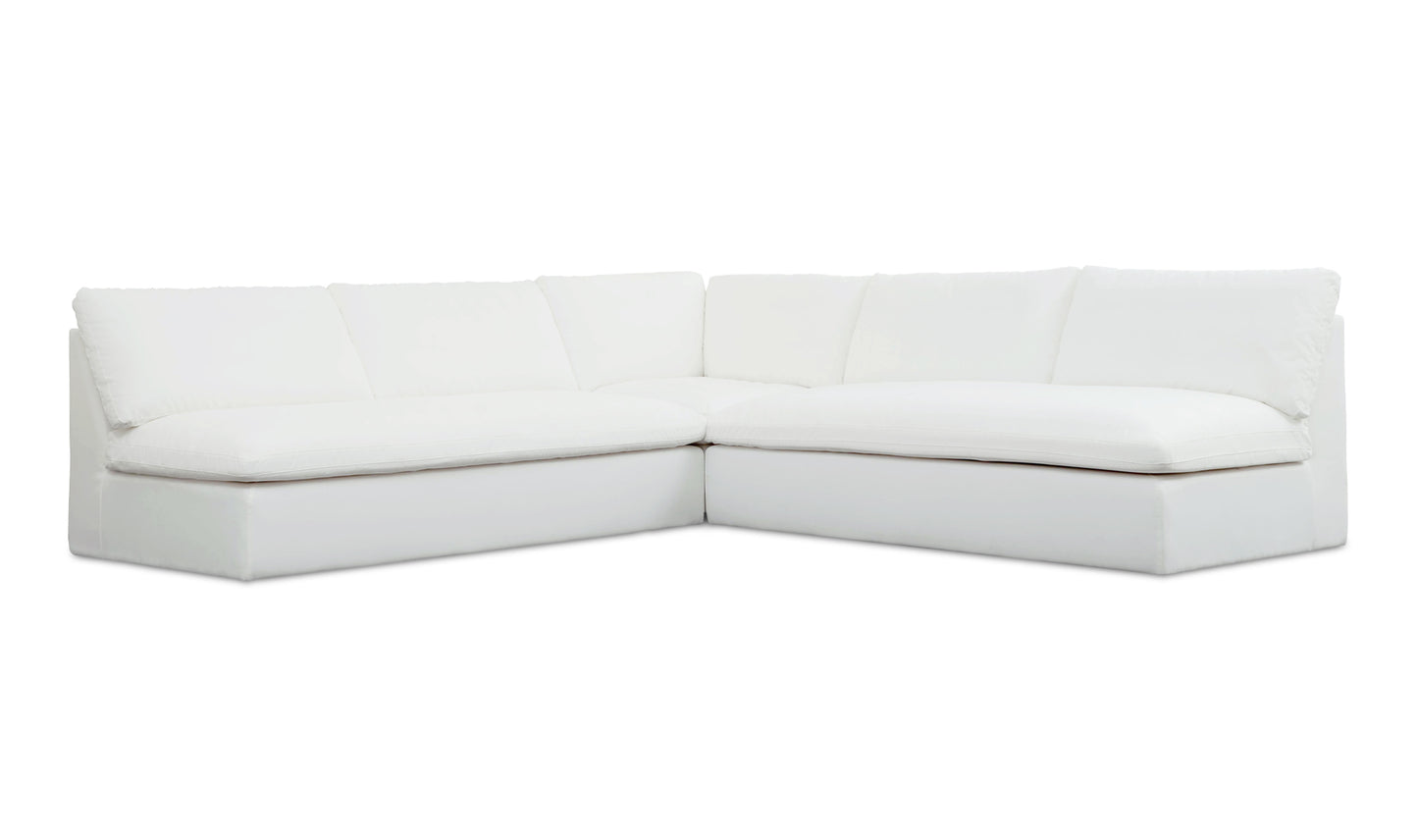 Miles Outdoor Modular 3 Piece White