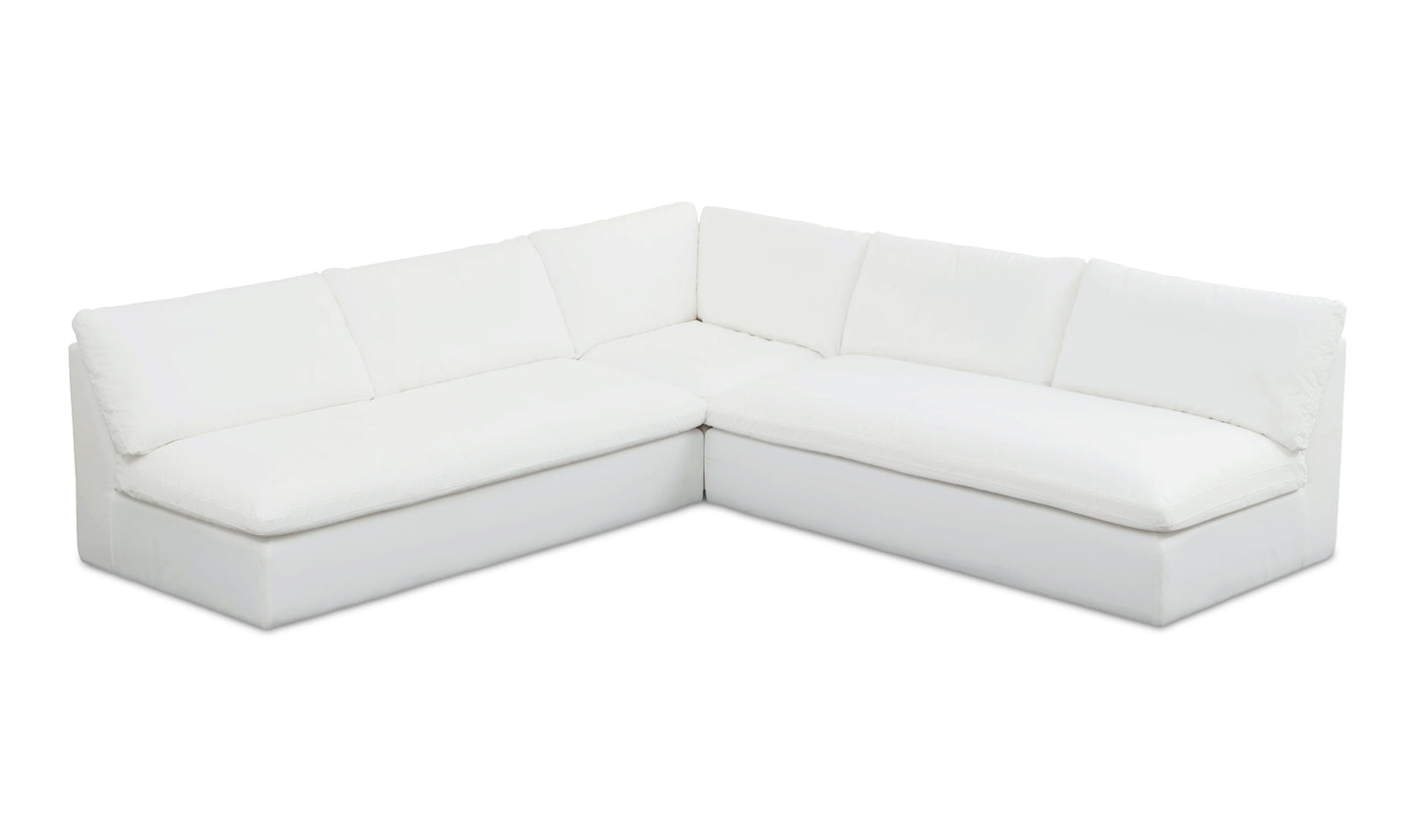 Miles Outdoor Modular 3 Piece White