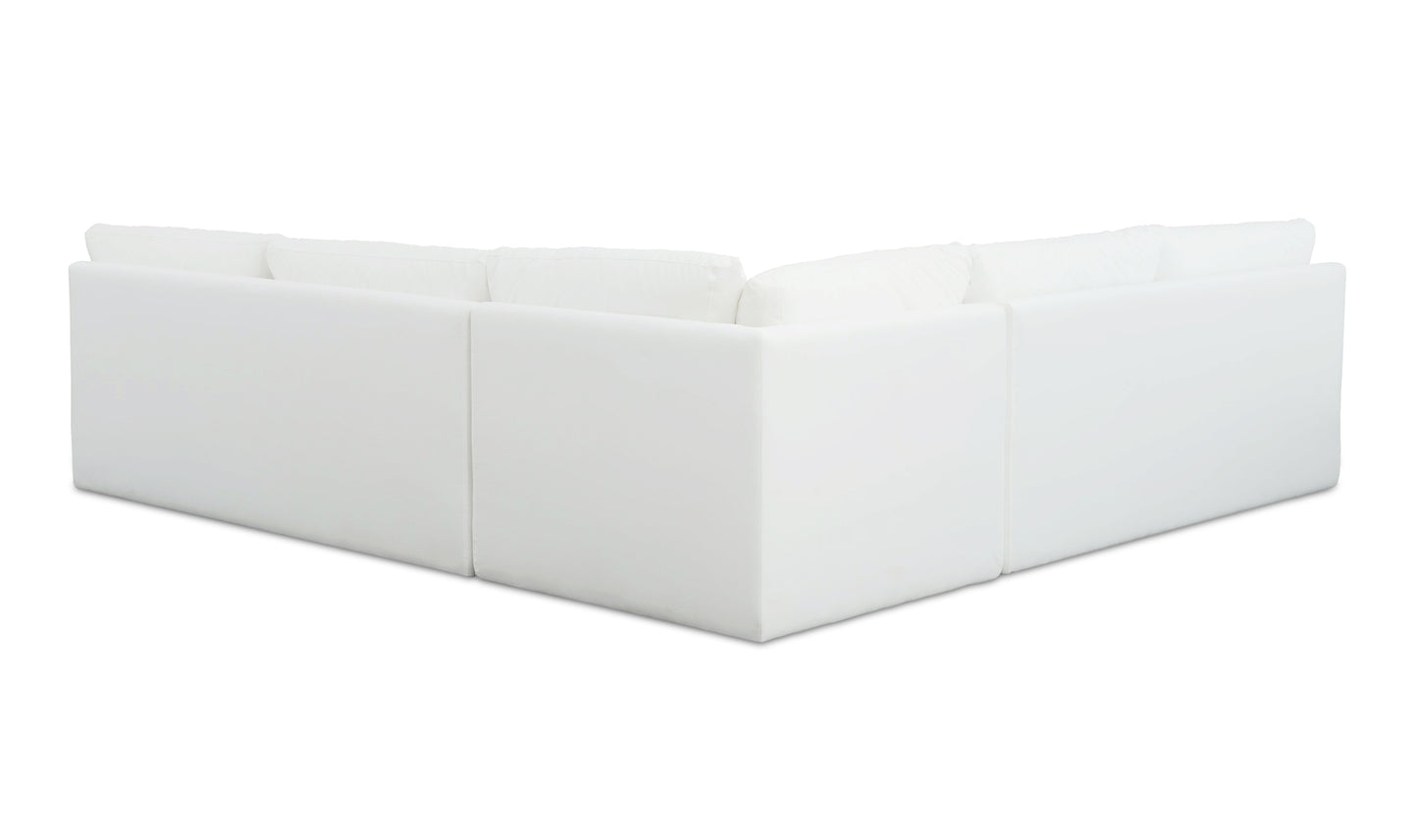 Miles Outdoor Modular 3 Piece White