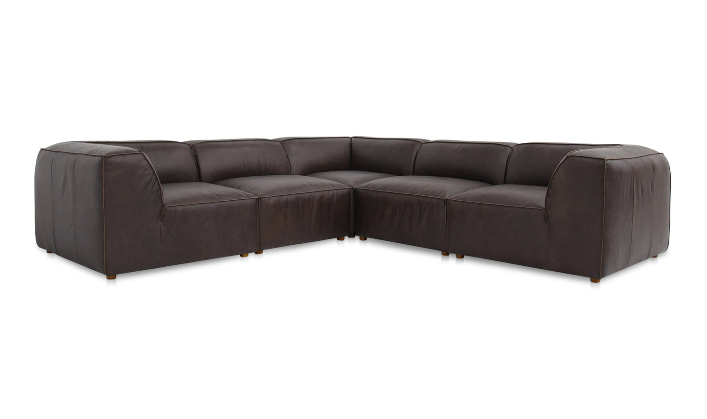 Form Classic L-Shaped Modular Sectional Espresso Brown