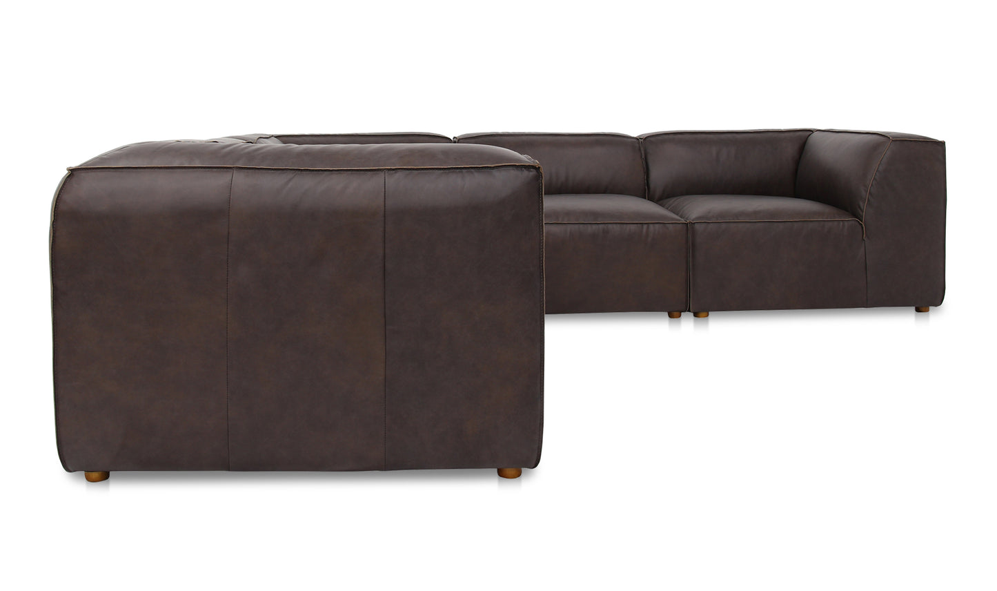 Form Classic L-Shaped Modular Sectional Espresso Brown