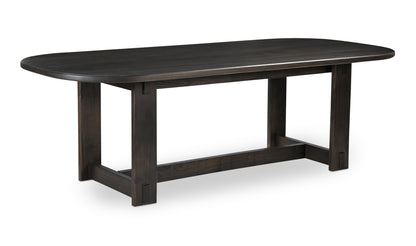 Glenn Oval Dining Table Dark Brown