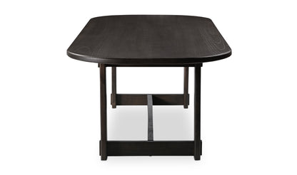 Glenn Oval Dining Table Dark Brown