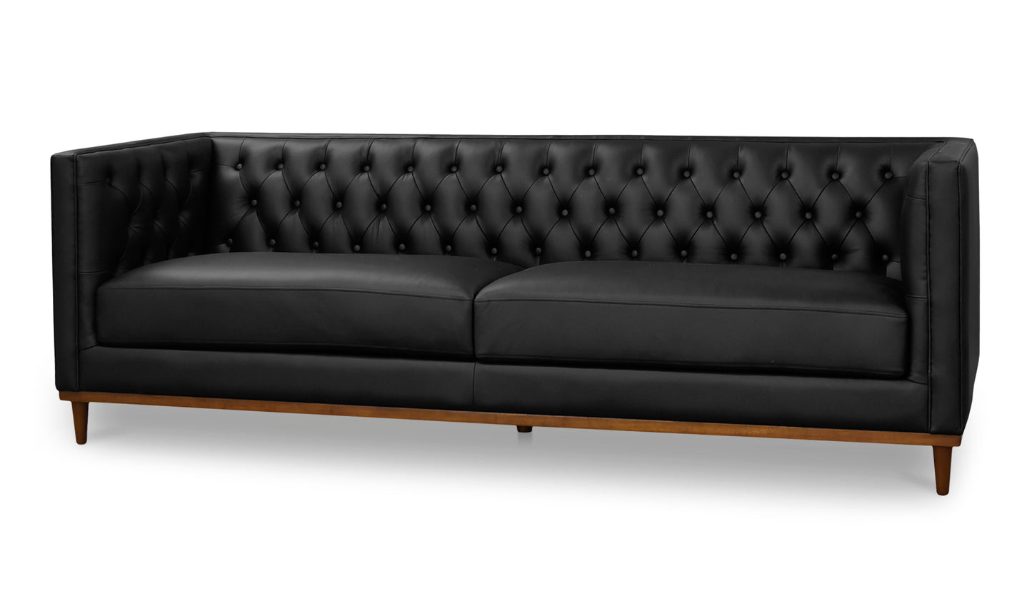 Fielder Sofa Black Leather